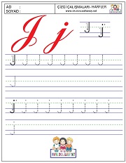 k harfi çizgi çalışması